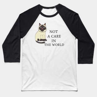 Not A Care In The World Baseball T-Shirt